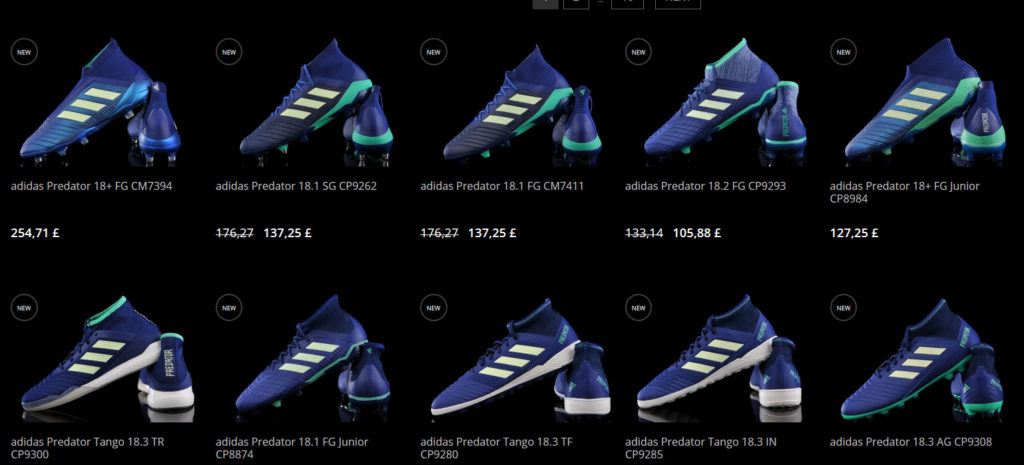 r-gol shop - category - adidas boots